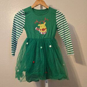 Girls Long-sleeved Christmas Outfit